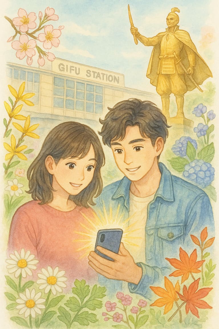 岐阜駅から巡る8つの謎と四季の彩